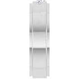 14K White Gold .08 CTW Natural Diamond Band Size 7