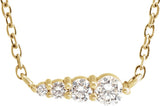 14K Yellow 1/10 CTW Natural Diamond Graduated 16" Necklace 