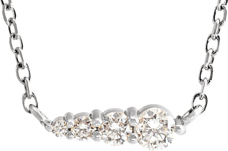 Platinum 1/10 CTW Natural Diamond Graduated 16" Necklace 
