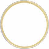 14K Yellow/White 5 mm Flat Band with Inlay