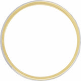 14K Yellow/White 7 mm Stepped-Edge Inlay Flat Band
