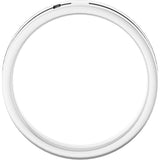 14K White Gold 6 mm Cross Flat Band Size 7