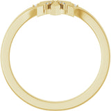 14K Yellow .03 CTW Natural Diamond Contour Band