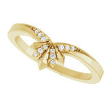 14K Yellow .03 CTW Natural Diamond Contour Band