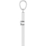 Sterling Silver .06 CT Natural Diamond Cross Pendant