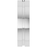 14K White Gold 6 mm Cross Flat Band Size 7
