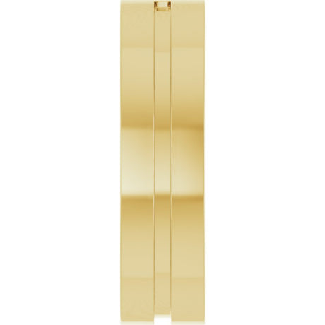 10K Yellow Gold 6 mm Cross Flat Band Size 11