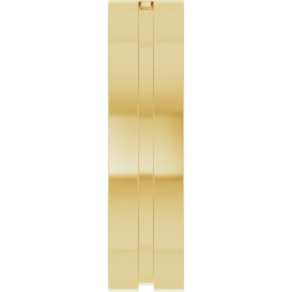 10K Yellow Gold 6 mm Cross Flat Band Size 11