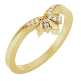 14K Yellow .03 CTW Natural Diamond Contour Band