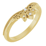 14K Yellow .02 CTW Natural Diamond Contour Band