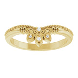 14K Yellow .02 CTW Natural Diamond Contour Band