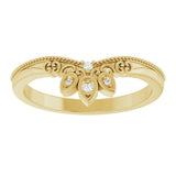 14K Yellow .02 CTW Natural Diamond Contour Band