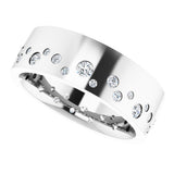 14K White 3/8 CTW Natural Diamond Band