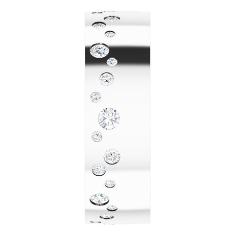 14K White 3/8 CTW Natural Diamond Band