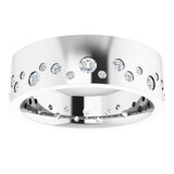14K White 3/8 CTW Natural Diamond Band