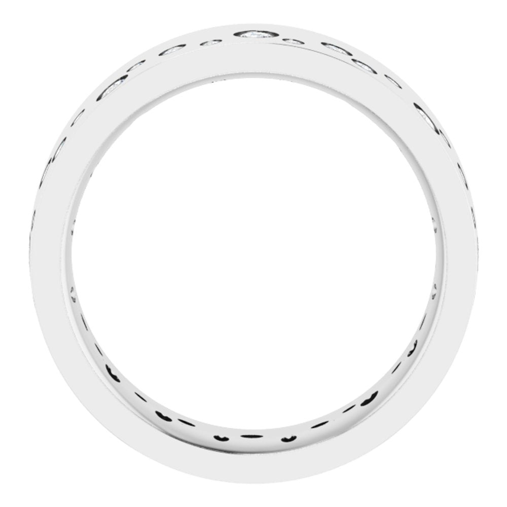 14K White 3/8 CTW Natural Diamond Band