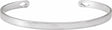 Sterling Silver Engravable Pierced Diamond Cuff 7" Bracelet