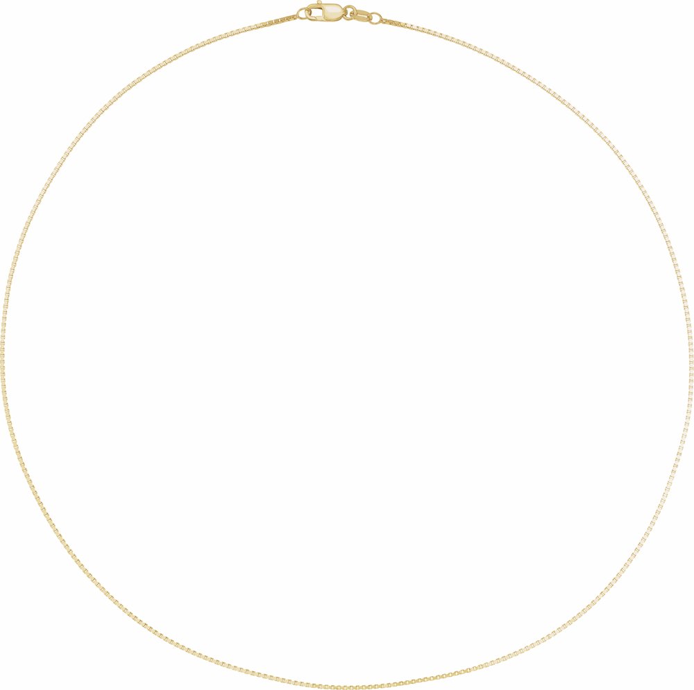 10K Yellow Gold 1 mm Box 20" Chain