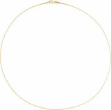 10K Yellow Gold 1 mm Box 16" Chain