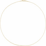 10K Yellow 1 mm Box 18" Chain