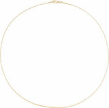 10K Yellow Gold 1 mm Box 18" Chain
