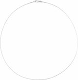 10K White Gold 1 mm Box 16" Chain