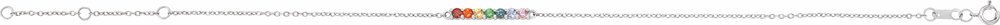 Sterling Silver Natural Multi-Gemstone Bar 6 1/2-7 1/2" Bracelet