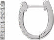 14K White Gold 1/6 CTW Natural Diamond Hoop Earrings