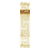 14K Yellow Gold 5 mm Greek Key Flat Band