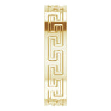 14K Yellow Gold 5 mm Greek Key Flat Band Size 8.5