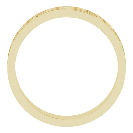 14K Yellow Gold 5 mm Greek Key Flat Band Size 8.5