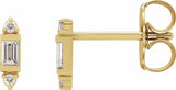 14K Yellow Gold 1/10 CTW Natural Diamond Earrings