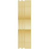 14K Yellow Gold 6 mm Grooved Flat Band Size 8