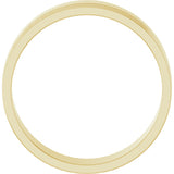 14K Yellow Gold 6 mm Grooved Flat Band Size 8