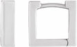 Sterling Silver Square Hinged 10 mm Huggie Hoop Earrings