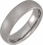 Tungsten 6 mm Half Round Comfort-Fit Satin Band Size 8