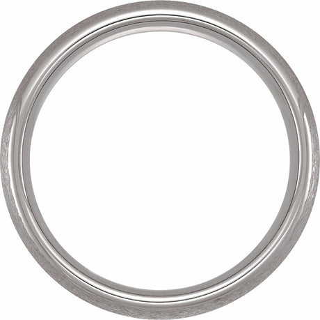Tungsten 6 mm Half Round Comfort-Fit Satin Band