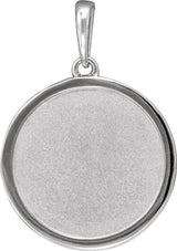 Sterling Silver 21.9x14.9 mm Artemis Coin Pendant