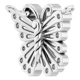 Sterling Silver 12.5x10 mm Butterfly Necklace Center