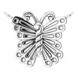 Sterling Silver 12.5x10 mm Butterfly Necklace Center