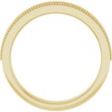 14K Yellow 1/8 CTW Natural Diamond Milgrain Anniversary Band
