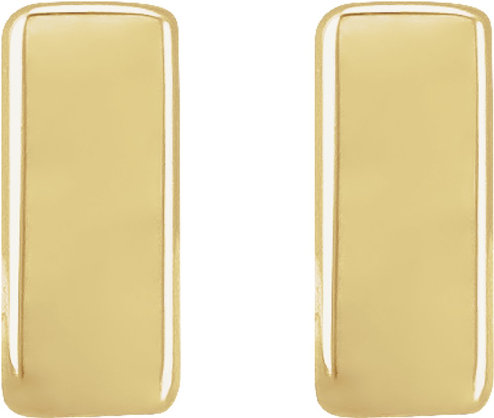 14K Yellow Bar Earrings