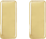 14K Yellow Bar Earrings