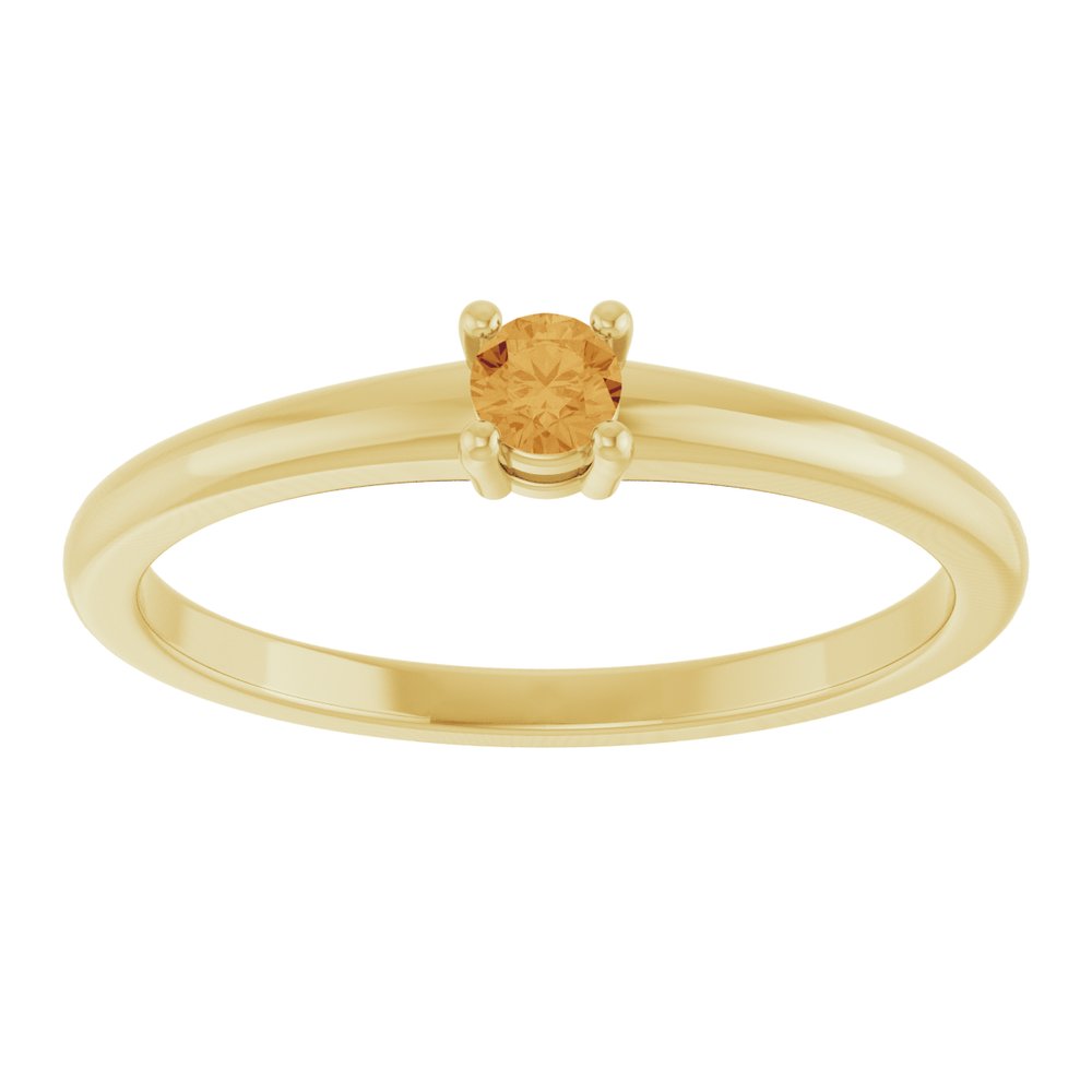 14K Yellow Natural Citrine Ring