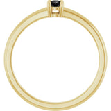 14K Yellow Gold Natural Black Onyx Ring