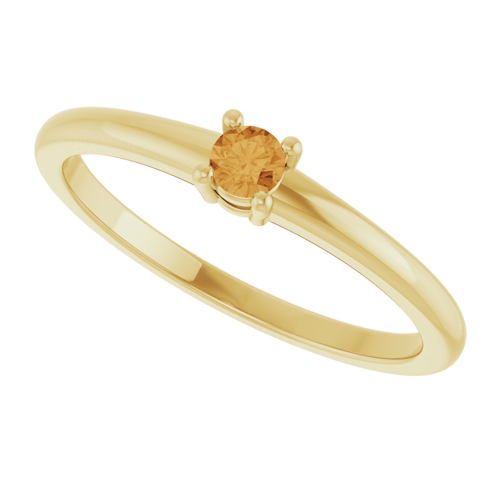 14K Yellow Natural Citrine Ring