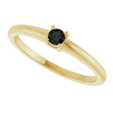 14K Yellow Gold Natural Black Onyx Ring