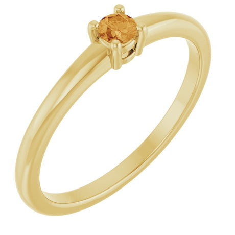 14K Yellow Natural Citrine Ring