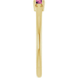 14K Yellow Gold Natural Pink Tourmaline Ring