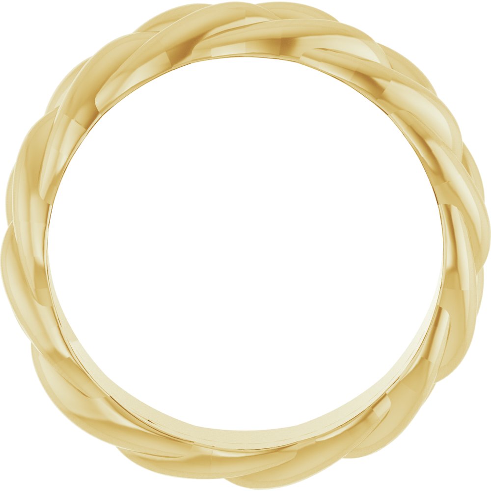 14K Yellow Gold 6 mm Woven-Design Band Size 6